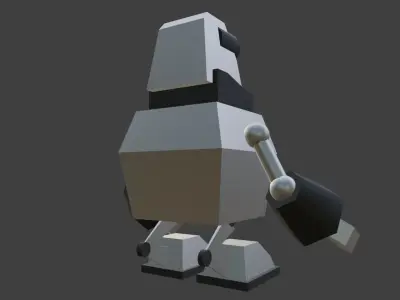 Cartoon Robot 03 of 05 Low-poly 3D model