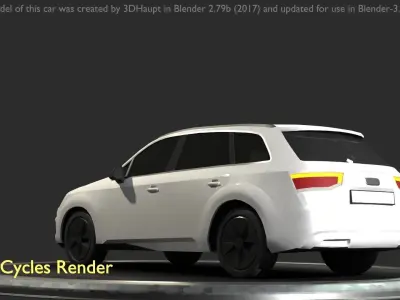 City Car 20 SUV Type-B White  Low-poly 3D model