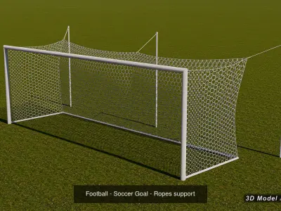 Football-Soccer Goals - FIFA Standard Dimensions 3D Model Pack