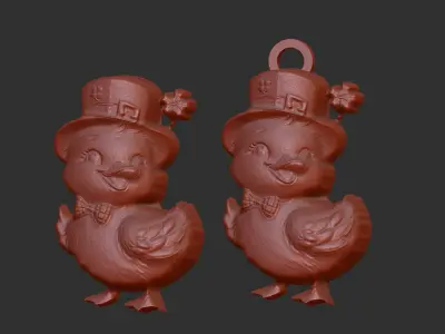 st patrick day duck decor  3D print model