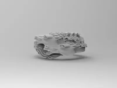 anillo caballos carreras  3D print model