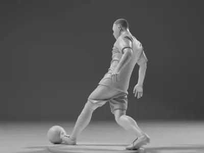 Footballer 05 Footstrike 04 Stl 3D print model