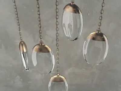 OCHRE Celestial Pebble Pendant 3D model