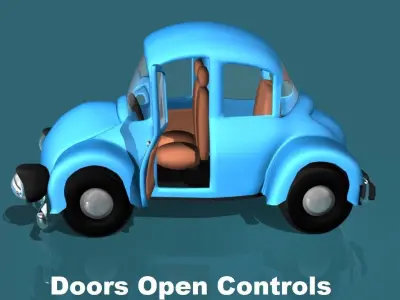 ANCar Cartoon City Car 3D model