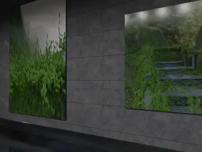 VR Free Art Gallery 8 low poly models  Low-poly 3D model