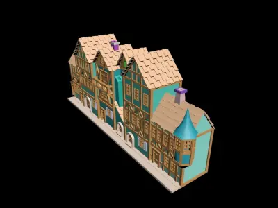 Medieval House 48 3D print model 3D model