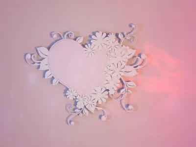 Blossom Heart - Sign 3D model