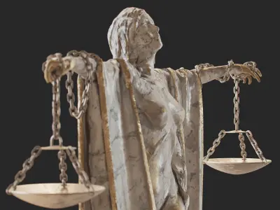 Themis Sculpture Low-poly 3D model