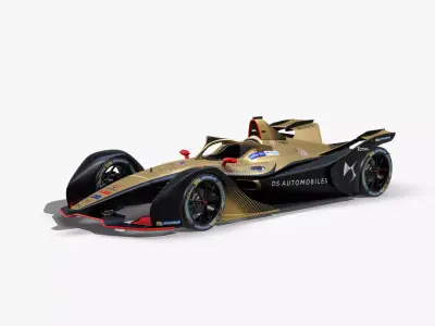 DS Formula E 2020 Low-poly 3D model