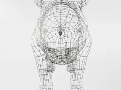 Panda bear Low-poly 3D model order