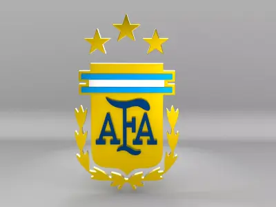 Argentina National Soccer Team Logo 3D model
