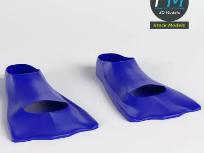 Swimming fins 2 3D model