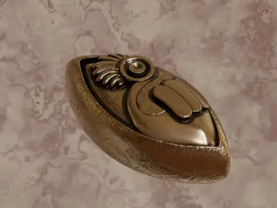 Aztec symbol pendant 4 Flint Knife - Tecpatl 3D print model