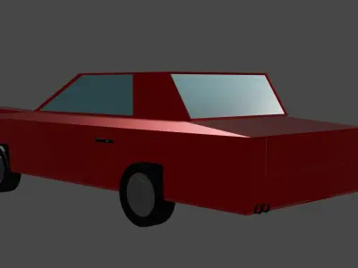 Generic Muscle car Free low-poly 3D model