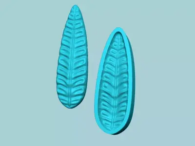 Fern Leaf Mould 03 - Artificial EVA Molding 3D print model