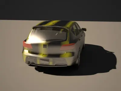 car rig model Low-poly 3D model
