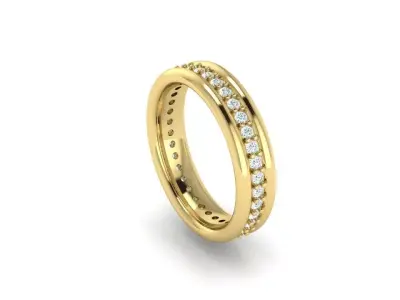 Womens designer diamond eternity ring  wedding ring jewelry Free 3D print model