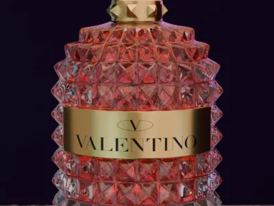 Valentino perfime red 3D model product for Advertising 3D model