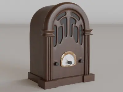 Antique Vintage Radio - Low-poly PBR Low-poly 3D model