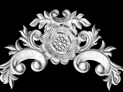 3d model stl wall molding plinth decor for CNC router 3D print model