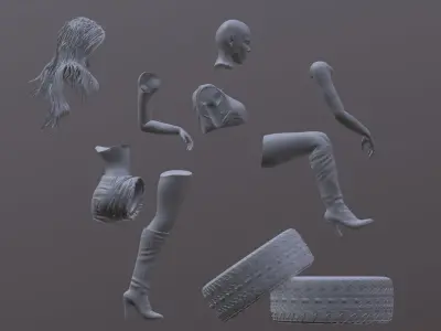 Lady car- Printable 3D print model