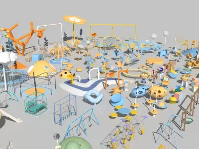 Amusement Park Equipment 3D model