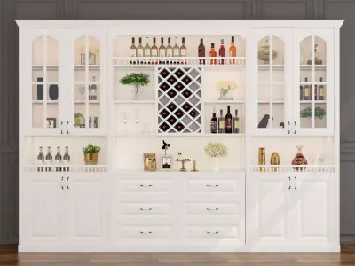 Wine cabinet Rack Cellar 3D model