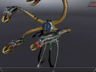 Alien fantasy creature 05 Low-poly 3D model