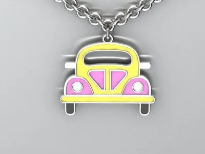 enamel car pendnat 3D print model