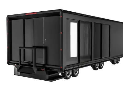 Modern  Travel Trailer Low-poly 3D model