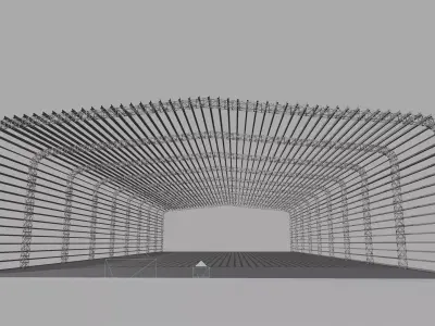 Warehouse under construction 3D model