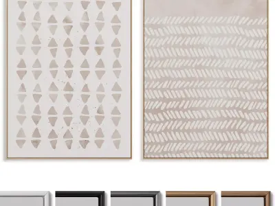 Abstract Painting Frame set 3D model 283