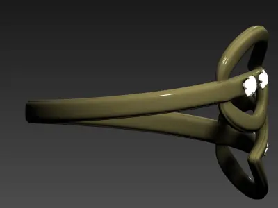 fashion ring A007 3D print model