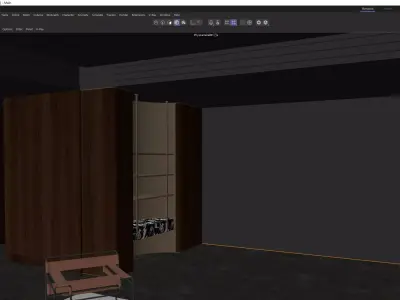 Modern Luxury Open-Plan Penthouse Living Area 3D model