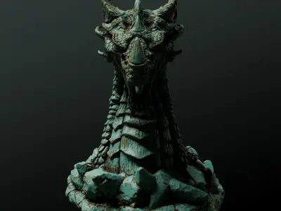 Dragon Bust 3D print model