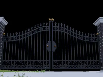 Gate iron wrought 3D model
