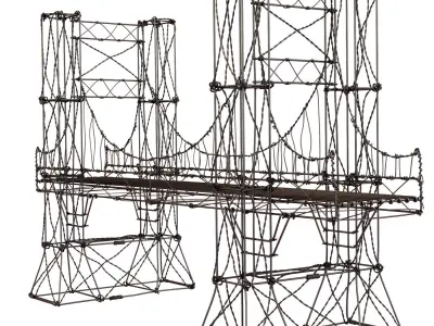 Brooklyn wire bridge 3D model
