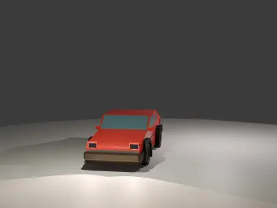 Low Poly Nissan Silvia S12 Drift Car Low-poly 3D model