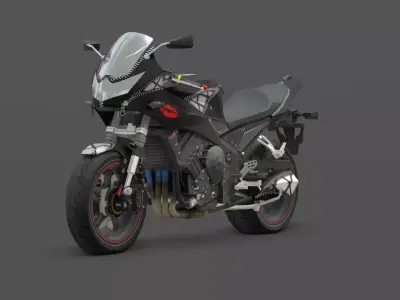 FV1100 TI Titanium Edition Motorcycle 3D Model Low-poly 3D model