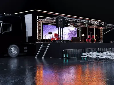 truck  stage bus  3D model