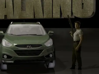 Walking dead Shane set 3D model