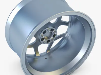 Vossen CG 205 19 wheel silver 3D model