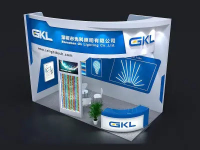 Booth - Area - 6X3-3DMAX2009-019 3D model