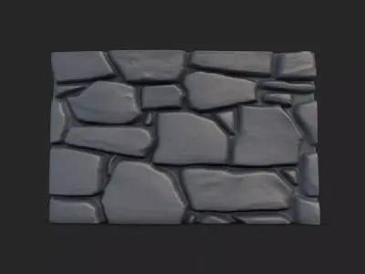 Dark Damp Stone Wall Prop 3D model