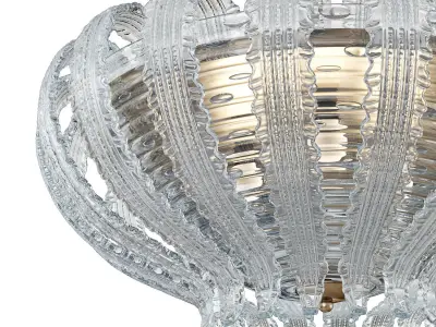 Murano Glass Chandelier by Barovier Toso 3D model