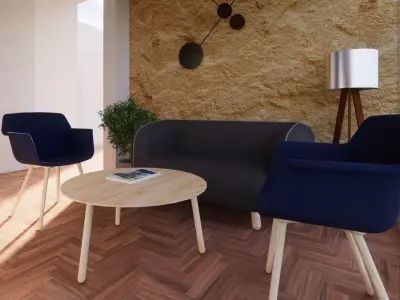 Office Reception Area 3D model