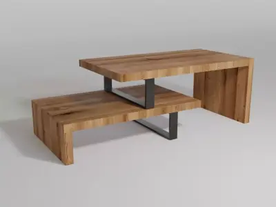 Wooden coffee table 3D model