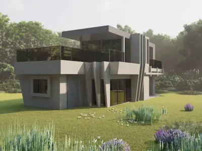 Casa Scene-villa-modern house 3D model