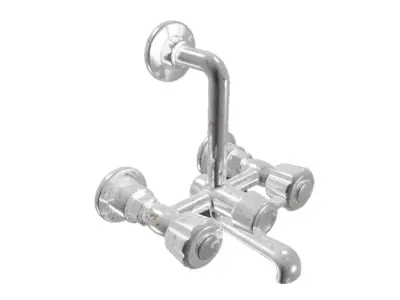 Rusty Chrome Shower Tap Low-poly 3D model