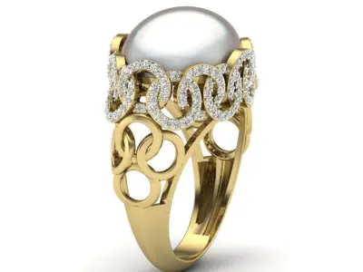 Women ring 3dm Render details 3D print model